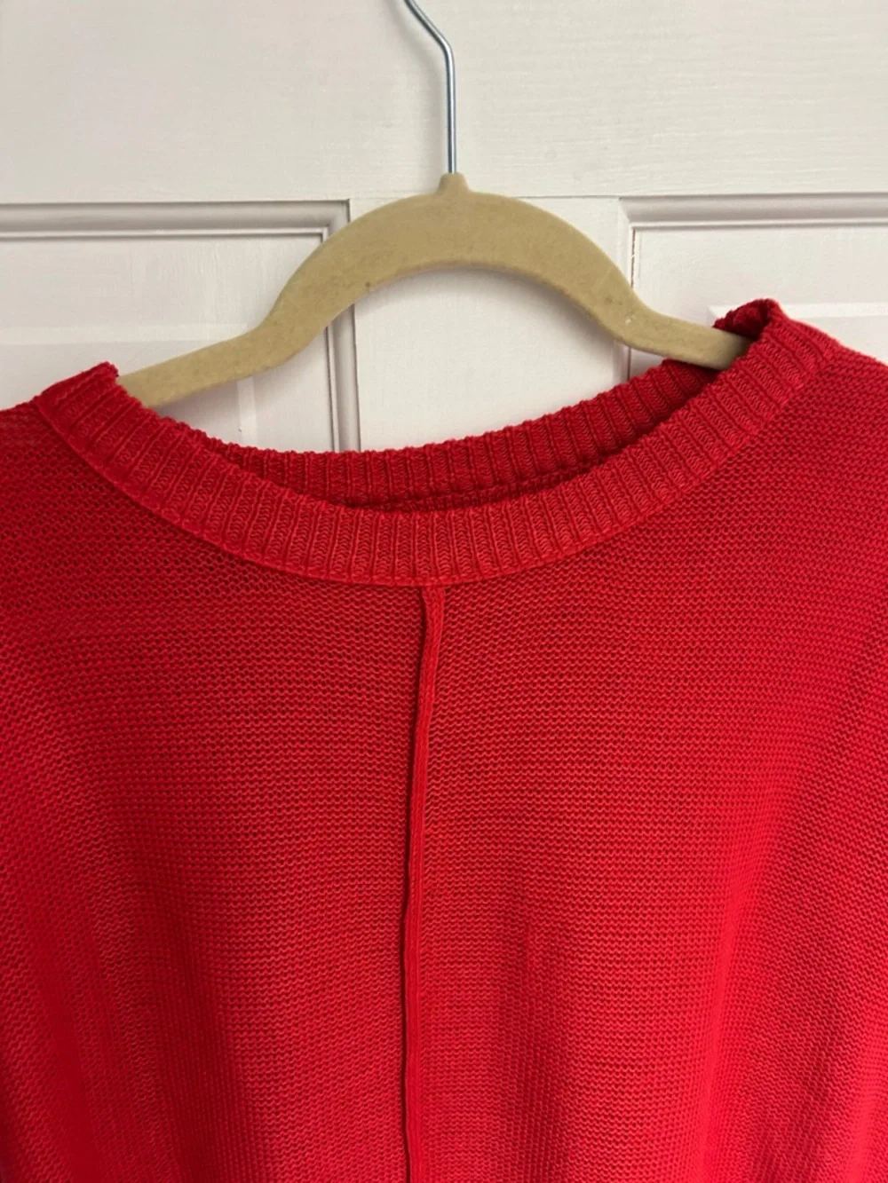 SHEIN Red Knit Cap Sleeve Sweater Top - Picture 2 of 5